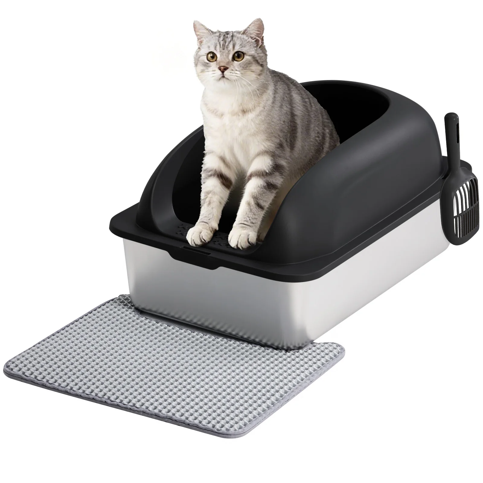 Stainless 24IN Steel Cat Litter Box 6