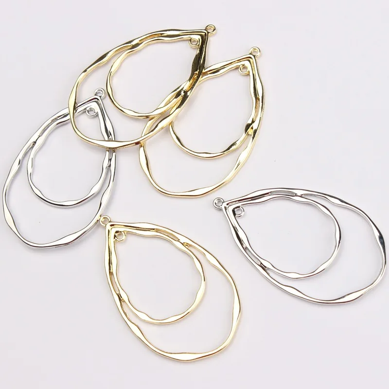 DIY Jewelry Making Supplies Geometric Zinc Alloy Charms with Hollow Design - 3