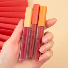 

3Pcs Lip Glaze Lipstick Matte Velvet Matte Student Suit Is Not Easy To Fade Long-lasting And Non-faint Makeup