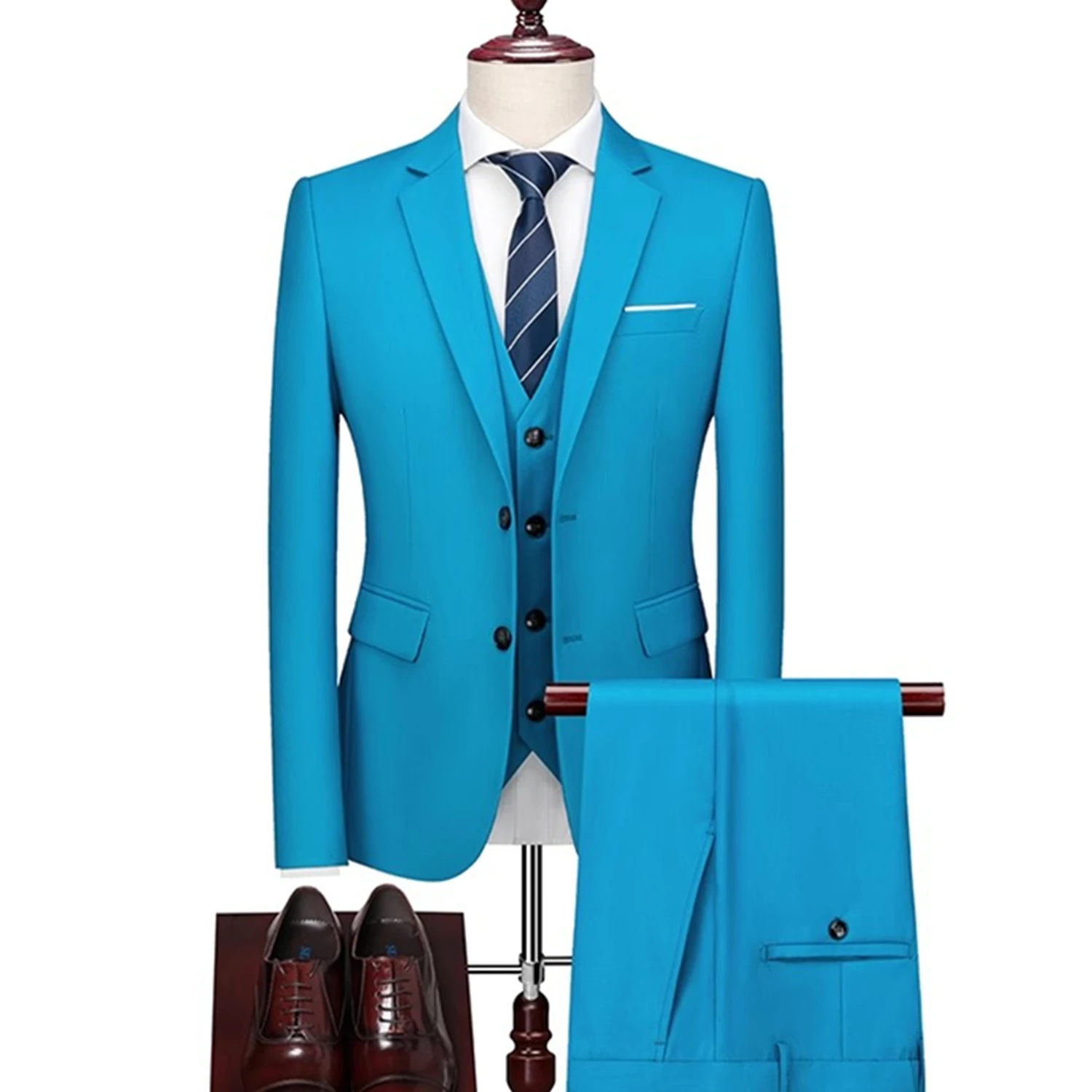 16-Color-Basic-Style-Men-s-Casual-Solid-Color-3-Pieces-Suits-Male-One ...