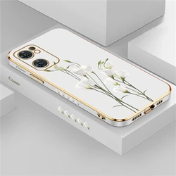 Floral Design Soft Phone Case - Elegant Flower Pattern Cover for A78 (White - 333G)