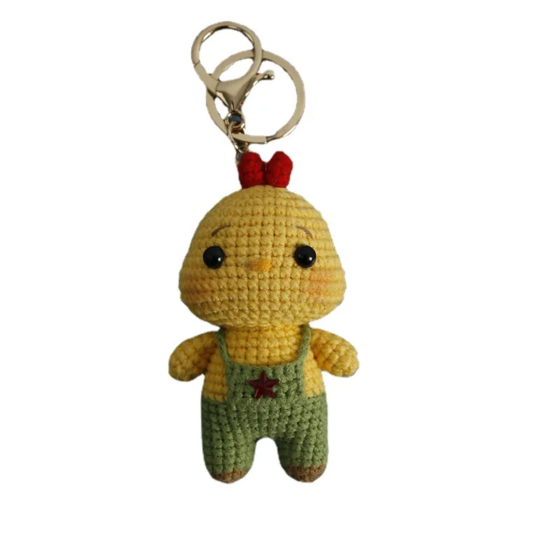 Finished Handmade Wool Knitting Cute Little Animal Pendant Crochet Dragon Rabbit for Handbag Ornaments Kids Toys Crochet Supply knitting supplies knitting material