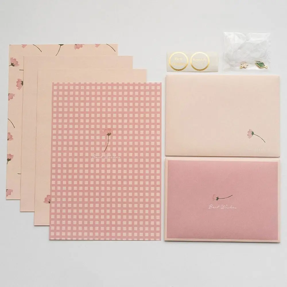 Floral Envelopes & Stationery Set with Stickers – DIY Postcards & Greeting Pads