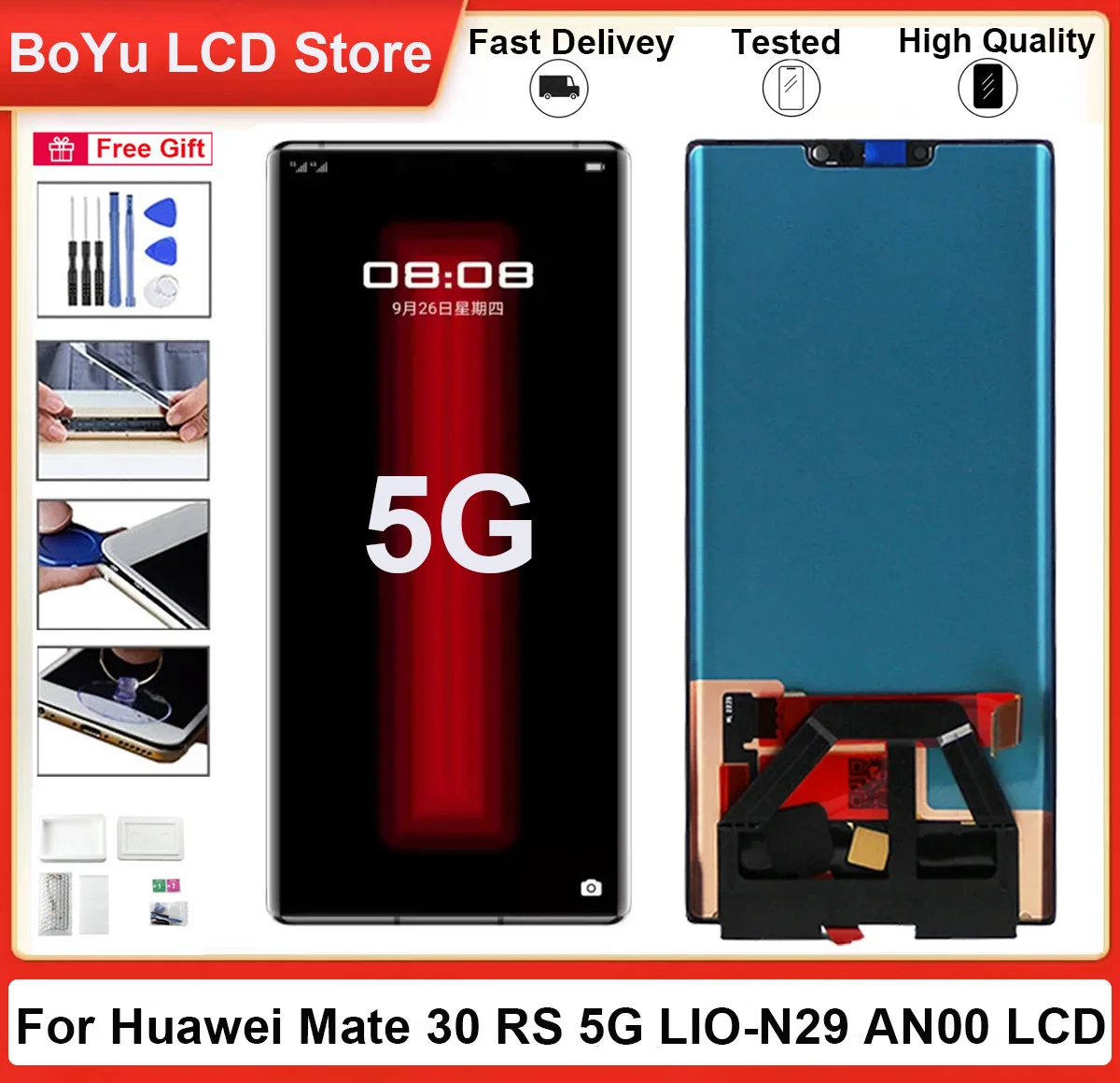 

100% Оригинальный 6,53 дюймовый экран для Huawei Mate 30 RS Porsche, проектирование LIO-N29 LIO-AN00P LCD + сенсорный дисплей, дигитайзер в сборе