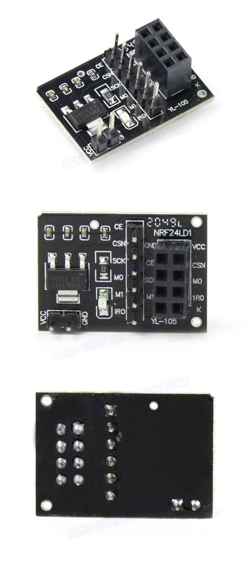 18,9 mm NRF24L01 Wireless-Modul-Adapterplatine 3,3 V SPI-Schnittstelle Einfache MCU-Verbindung für Arduino Experiment DIY 2,4 GHz – Detail 5