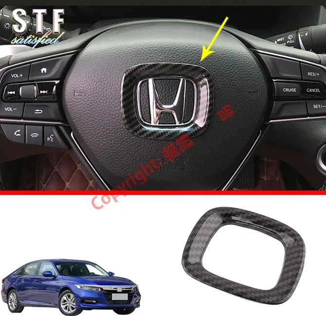 

Carbon Fiber Style Interior Steering Wheel Trim Cover For Honda Accord MK10 2018 2019 Car Accessories Stickers