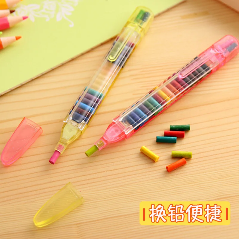 Colored Crayons Set 20 colors Painting Graffiti Pen Oil Pastel Color Pencils Kindergarten Art DIY Stationery Gift
