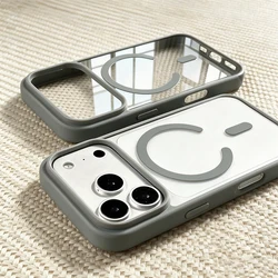 Copertura Magnetica in Acrilico con Ricarica Wireless MagSafe - Custodia per Telefono alla Moda