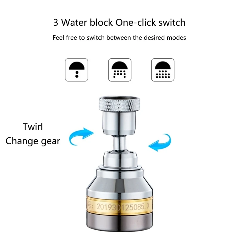 New Replacement Nozzle Head for Kitchen Sink 3 Modes Faucet Sprayer Aerator Booster