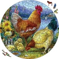 3D Puzzles Wooden Family Of Chickens Jigsaw Puzzle For Festiva Gifts Wood Puzzles Board Game Wood Animal Puzzle Toys For Kids 1