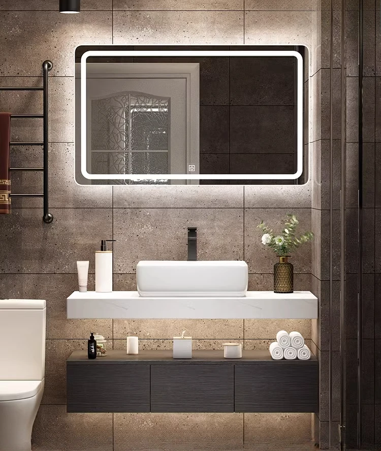 Modern simple light luxury small apartment hand wash basin pool integrated bathroom washbasin cabinet