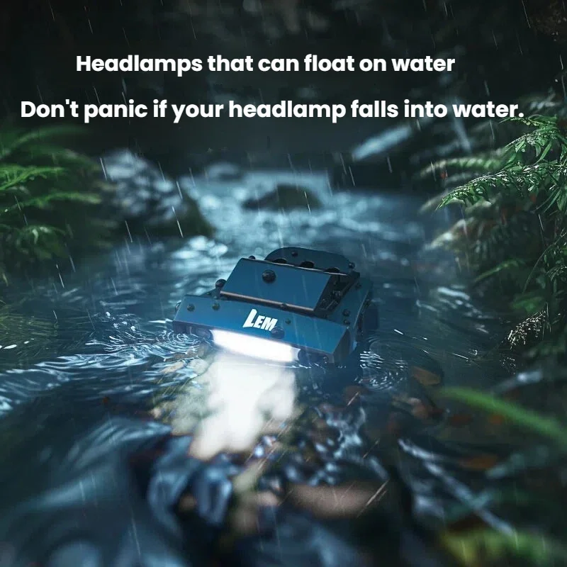 LEM Headlight Fishing Sensing Hat Clip Light Strong Light Super Bright Charging Head Mounted Clip on Long Range Fishing Light
