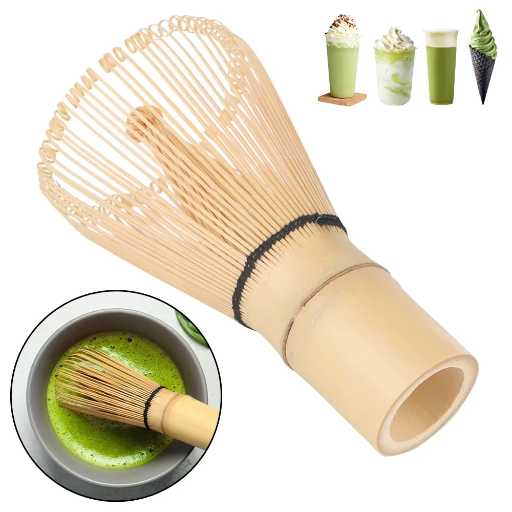 Untior Matcha Whisk Set Japanese Traditional Bamboo Chasen and Scoop Stainless Steel Sifter Reusable Tea Tool Kitchen Accessorie