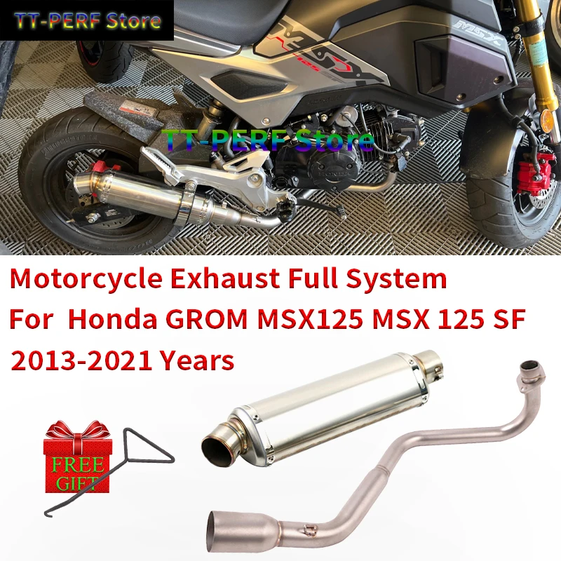 Scarico Moto Sistema Completo Tubo Di Collegamento Slip On Per Honda Grom Msx125 Msx 125 Sf Modificato Moto Escape Yoshimura Silenziatore Db