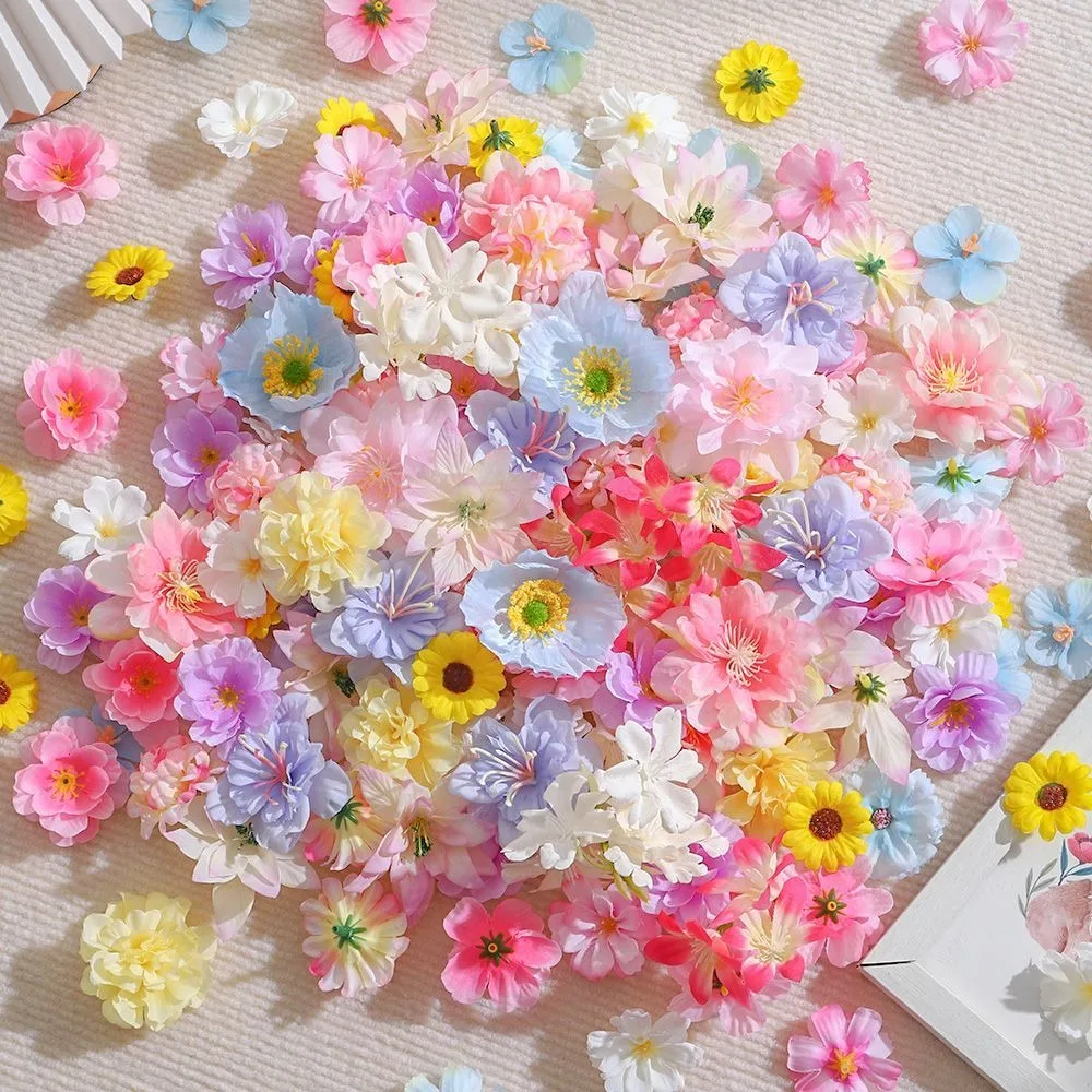 20/50 Stück künstliche Blumen aus Seide, künstliche Blumen für Zuhause, Raumdekoration, Hochzeit, Braut, Dekoration, DIY, Basteln, Geschenke, Zubehör