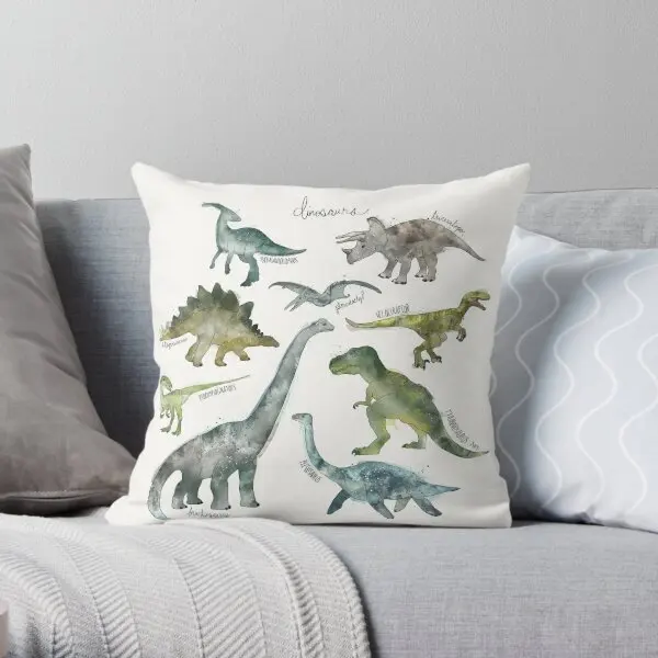 

Dinosaurs Printing Throw Pillow Cover Fashion Decorative Throw Home Car Soft Fashion Bedroom Case Pillows not include One Side