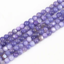 Vibrant Natural Freshwater Shell Beads - 4mm (approx 91pcs) (Dark Purple)