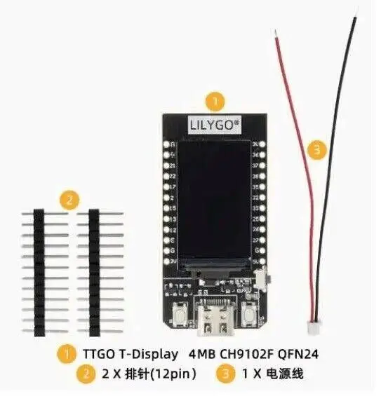 

T-Display ESP32WiFi CH9102-4MB module 1,14 inch LCD макетная плата ESP32