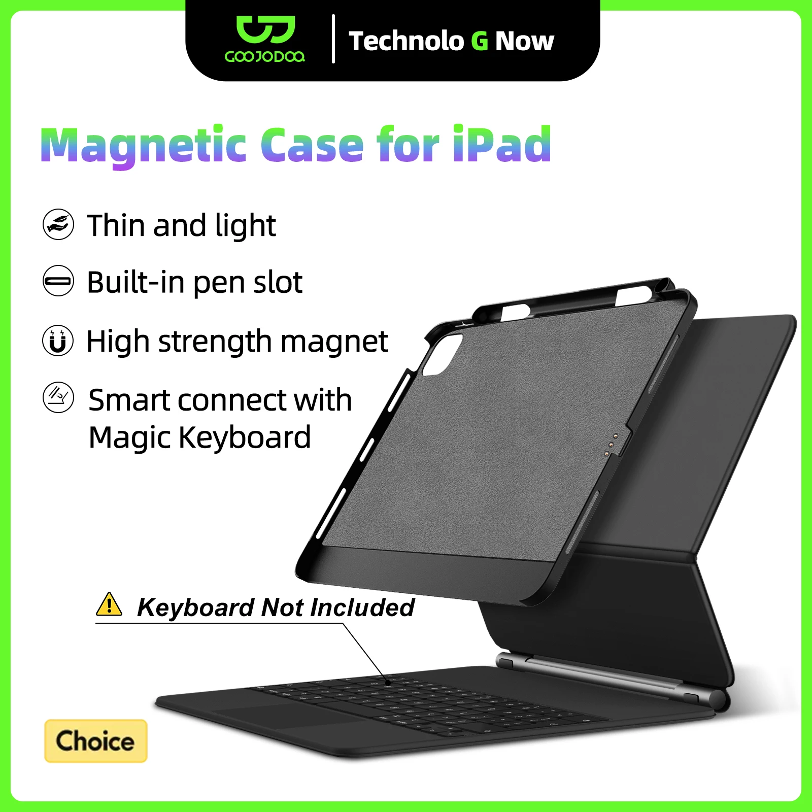 GOOJODOQ 磁気ケース iPad Pro 11 13 2024 M4 Air 6 Air 4/5 iPad Pro 