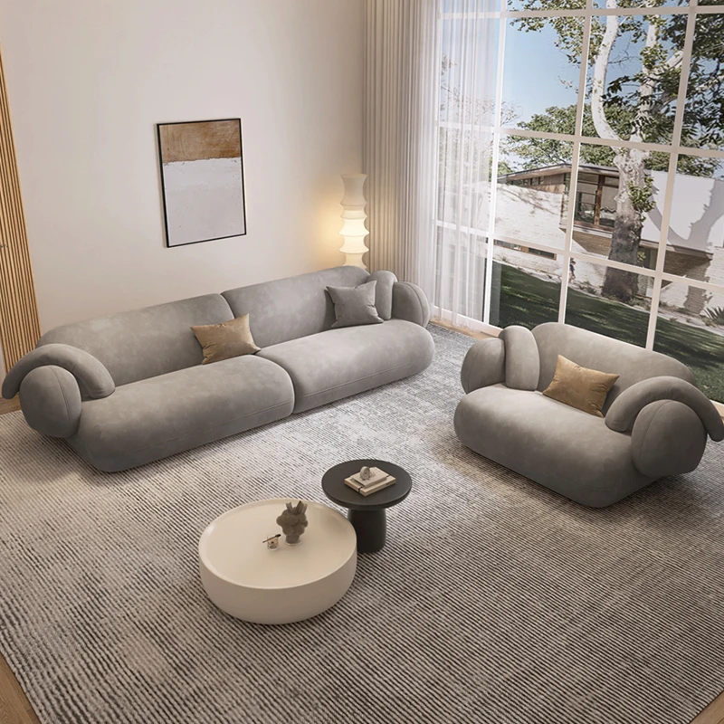 

Modern Lazy Sofa Puffs Lounge Design European Living Room Sofas Recliner Sectional Nordic 3 Seater Muebles Hogar Home Furniture