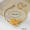 Metal Rose Flower Bangle For Women Fashion Jewelry Earrings Necklace Set Holiday Accessories Daily Wear Romantic Gifts MQF040 4