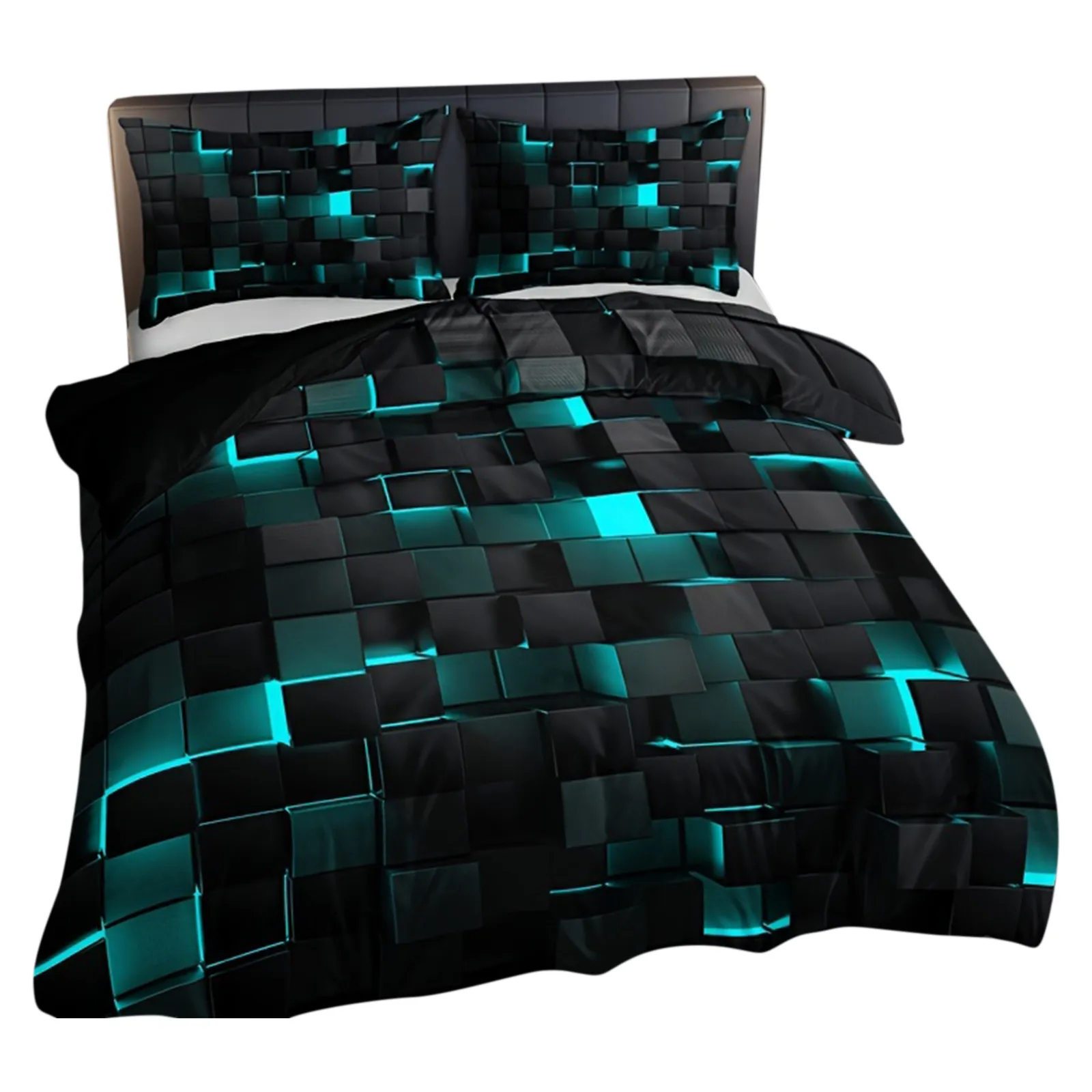 Peripheral Print Super Soft Brushed Microfiber Comfortable Set Equipped With Zipper Closure And Two Pillowcases 5