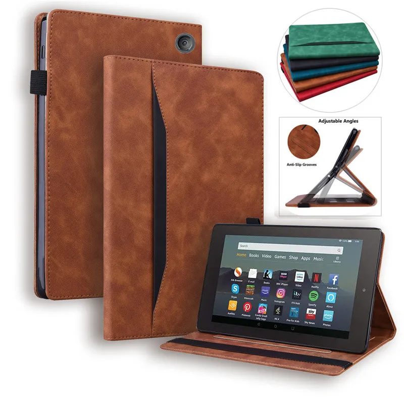 Custodia Per Amazon Fire 7 2022 Custodia Per Tablet Da 7 Pollici Custodia In Pelle Pu Flip Funda Per La Nuovissima Custodia Per Tablet Kindle Fire 7 2