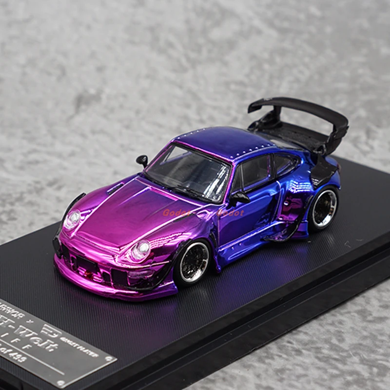 

Литая модель автомобиля SW из сплава 1:64 масштаб RWB 993 ротана родстер, гальванизированная фиолетовая классическая игрушка для взрослых, сувенирные подарки, дисплей