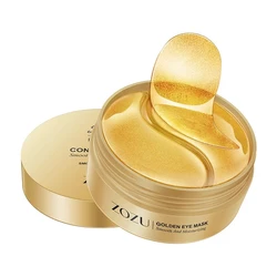 Aloe Vera Moisturizing Eye Mask with Collagen & Hyaluronic Acid - Smoothing & Repairing Gel Eye Patches (60-Pack) (Golden english)