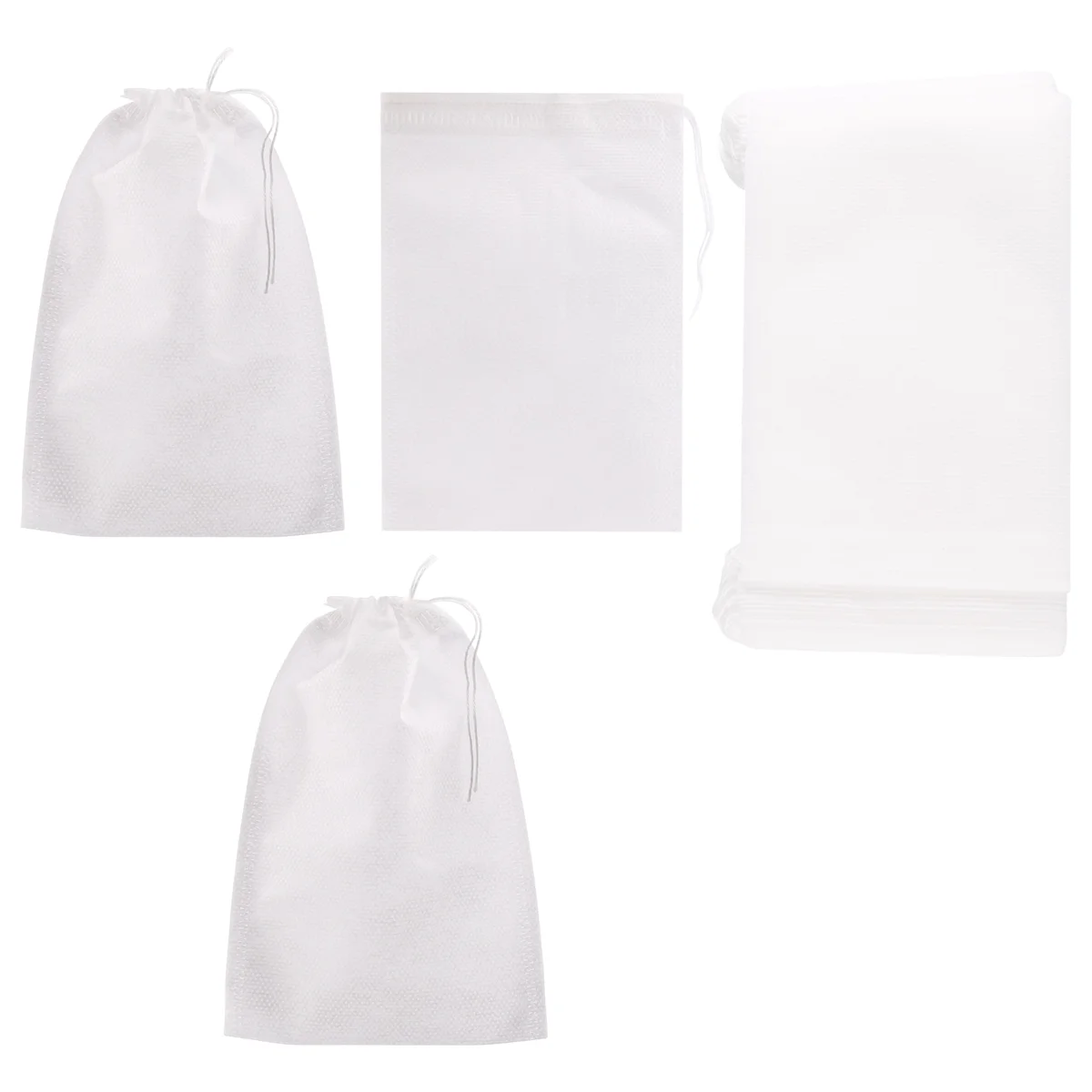 100 Pieces of Mess- Cold Brewing Bag Disposable Coffee Filter Bag Fine Mesh Brewing Drawstring