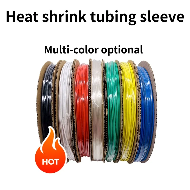 25M Colorful Heat Shrink Tubing Insulation Sleeve 1.0MM-80MM Heat Shrinkable Tube Data Cable
