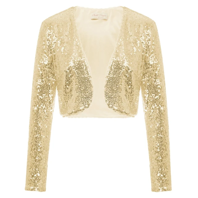 Black Sequin Bolero Jacket | Bolero Jackets Women | Sequined Bolero Jacket  - Casual - Aliexpress