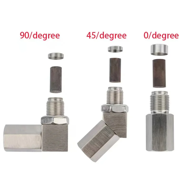 Oxygen Sensor Adapter Automobile Parts Exhaust pipe oxygen sensor extension M18 90 degrees 45 degrees three-way catalytic converter oxygen sensor gask