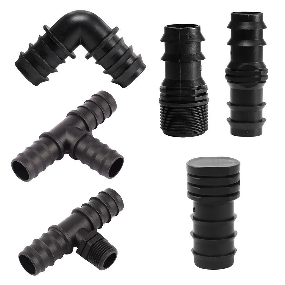 Raccordi A Gomito Per Irrigazione 25 Mm In PE – Connettori Per Tubo Da 2,5 Cm, Confezione Da 10, Nero