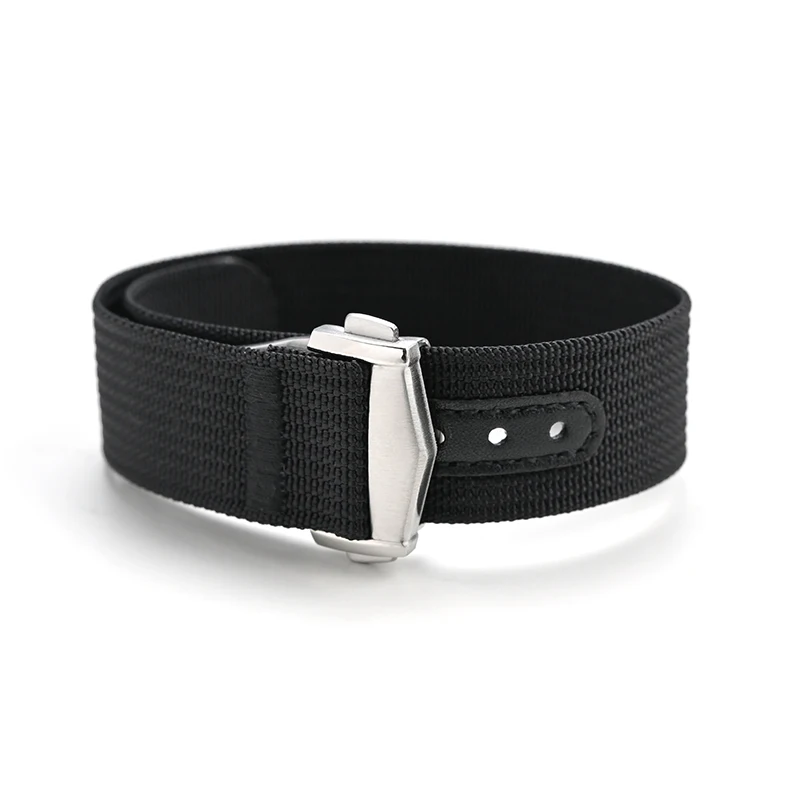 Premium Nylon NATO Watch Strap with Sport Folding Clasp - Canvas Belt in 20mm/22mm Sizes
