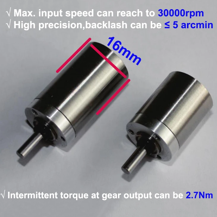 16mm Micro Planetary Speed gear Reducer precise planetary gearbox maxon replacement high speed torque gearbox for coreless motor