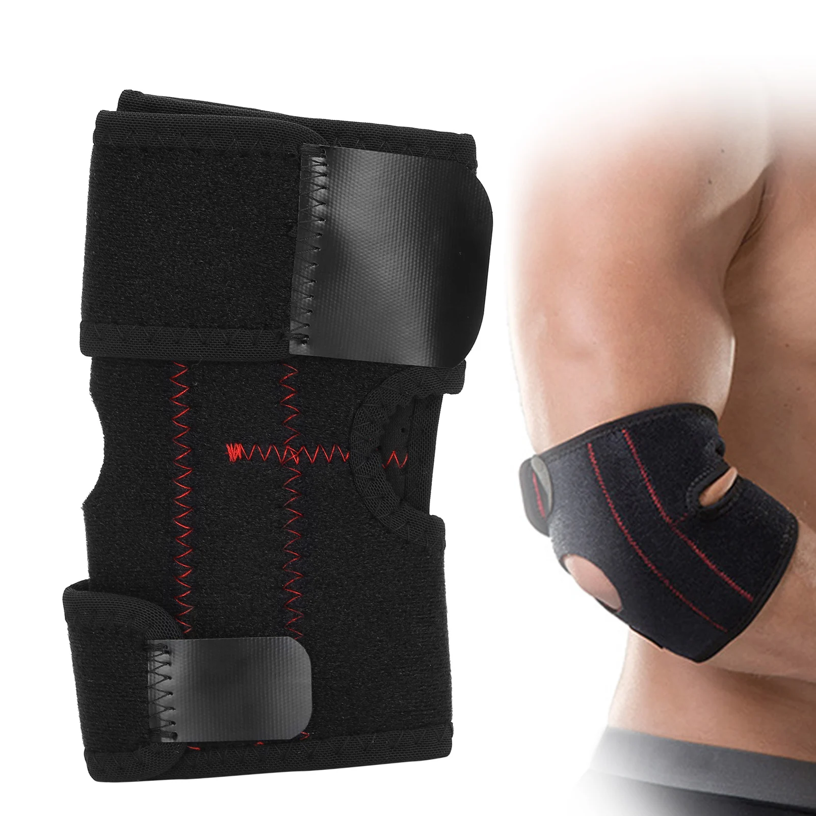 

Adjustable Elbow Wrap Brace Sports Injury Recovery Tendonitis Arthritis Pain Relief Elbow Stabilizer Support Strap Protector
