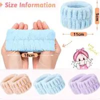 4/2PCS Wrist Washband Microfiber Wrist Wash Towel Band Wristband Scrunchies Wash Face Absorbent Wrist Sweatband Women Headband - Image 5