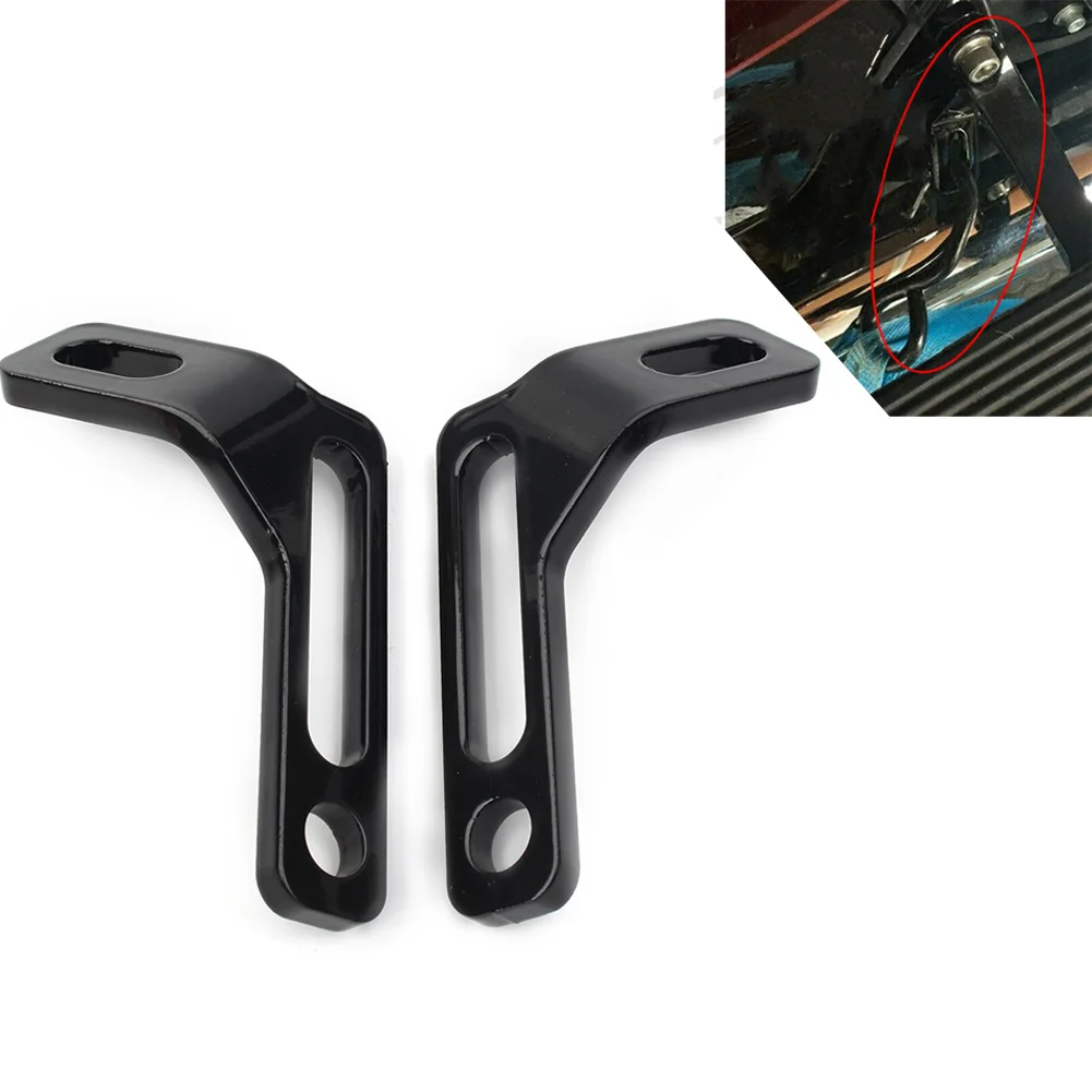 

2 шт., черные мотоциклетные задние кронштейны для подножки для Harley Electra Street Glide Road King FLHX FLHTC FLHR FLTR 1993-2021