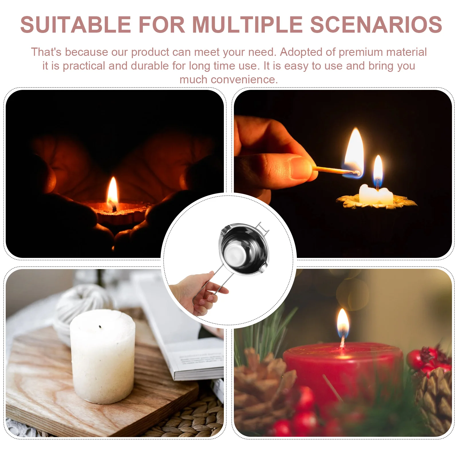 Melting Pot Butter Chocolates Warmer Boiler for Hot Cheese Stainless Steel Baking Candy Bowls