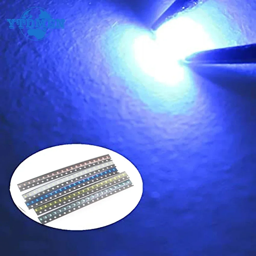 SMD LED 100pcs 0805 Ultra Bright Light Emitting Diode Assorted Kit Red Blue Yellow White Green DIY