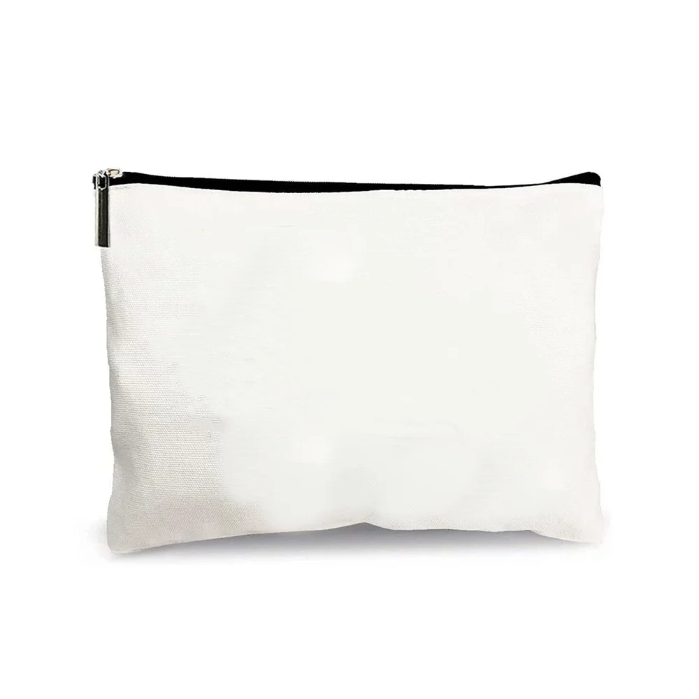 Polyester Women Wristlets Cosmetic Sublimation Blank Makeup Bag with Zipper Travel Portable Storage Bags For Heat Transfer Print 2