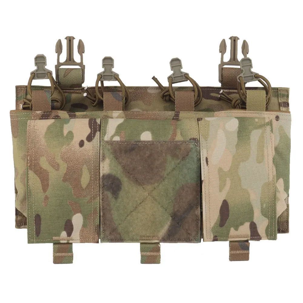 

Tactical Quad 5.56 Placard Fast Attack Pannels With Shock Cord Retention AR15 Airsoft Hunting Vest Accesories Pouch 25mm Buckle