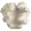 Ceramic Vase Geometric Wavy Patterns Petal Shape Porcelain Crafts Accessories for Flower Arrangement Flower Vase Home Decoration 6