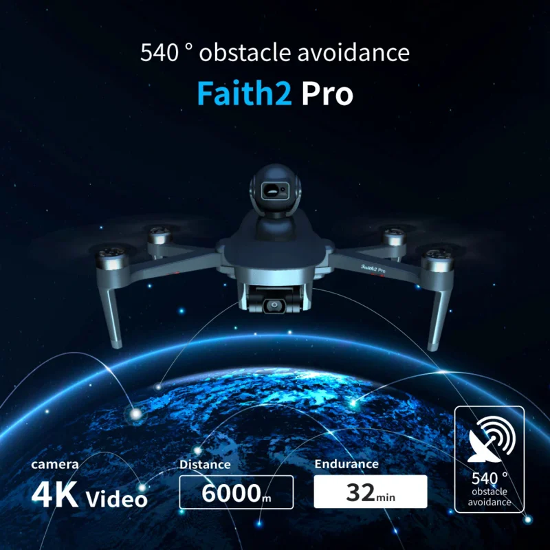 C-FLY Faith 2 Pro ,  540   ֹ ȸ, 4K HD ī޶  GPS , 6K M