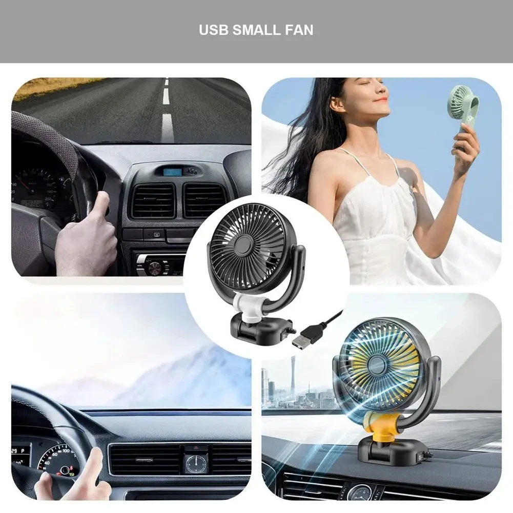 12/24V Car Portable Fan Dashboard Heater USB Powered Cooling Heating Home Summer Travel Cooling Systems Car Accessories