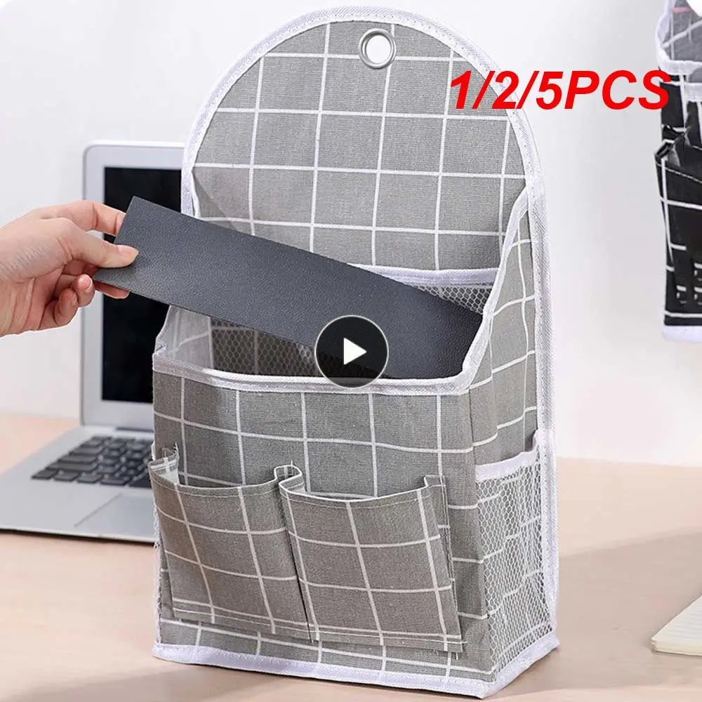 1/2/5PCS Household Water Proof Convenient Storage Cotton Linen Moisture-proof Hanging Bag Simple Elaborate Pattern