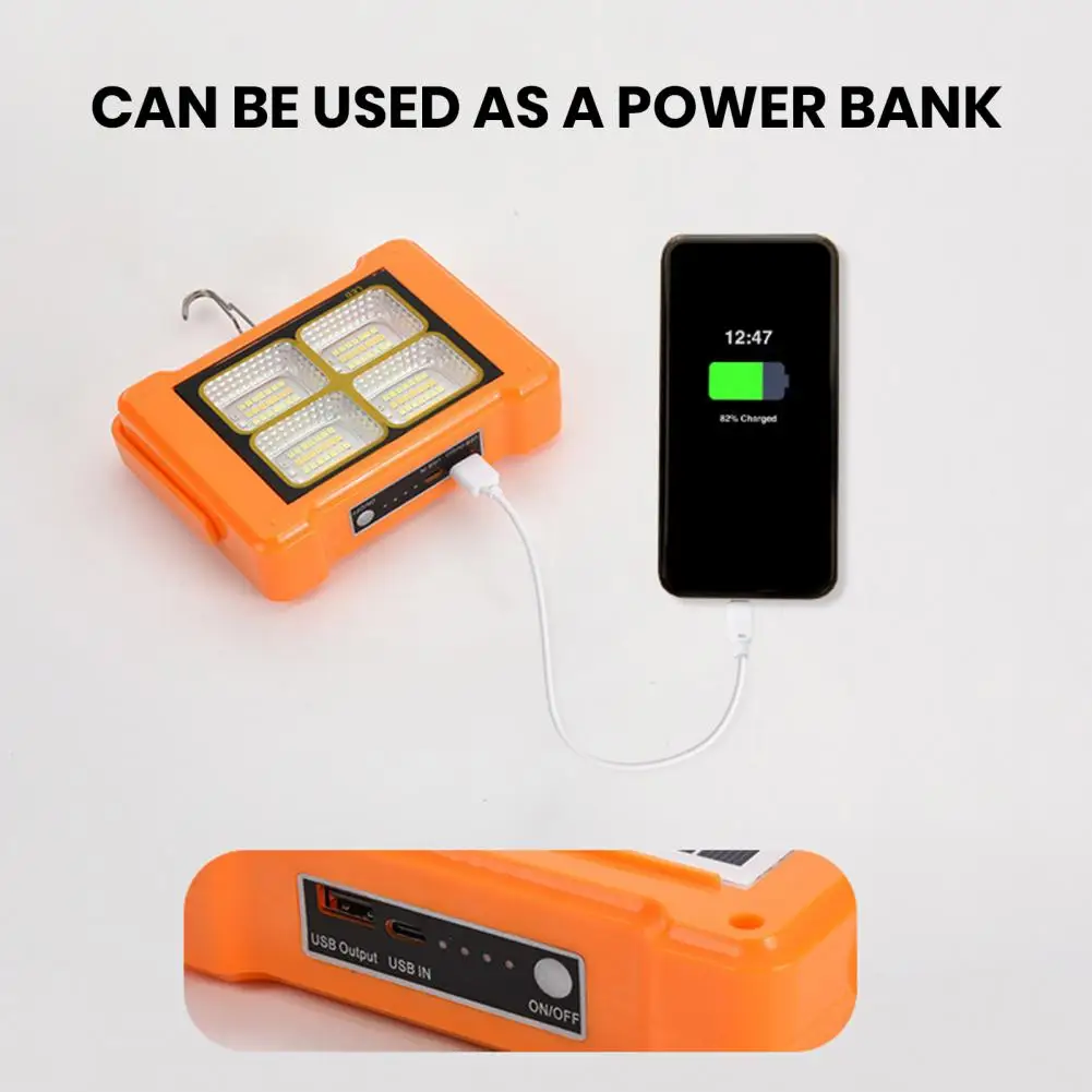 

Универсальный уличный Многофункциональный перезаряжаемый фонарик с Usb/солнечной батареей, 6-уровневый регулируемый светодиодный аварийный фонарь для кемпинга на открытом воздухе