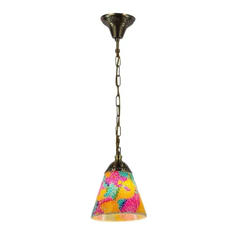 

Bohemian Restaurant Ice Cracked Decorative Horn Small Pendant Light