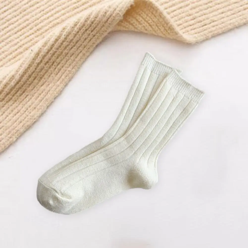 

Wool Socks Cozy Vintage Japanese Style Women's Winter Socks Thick Knitted Soft Warm with High Elasticity Anti-slip Odor-free